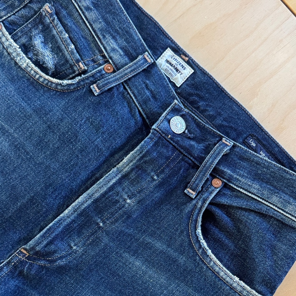Women’s citizens of humanity size 25 like new liya high rise classic fit crop